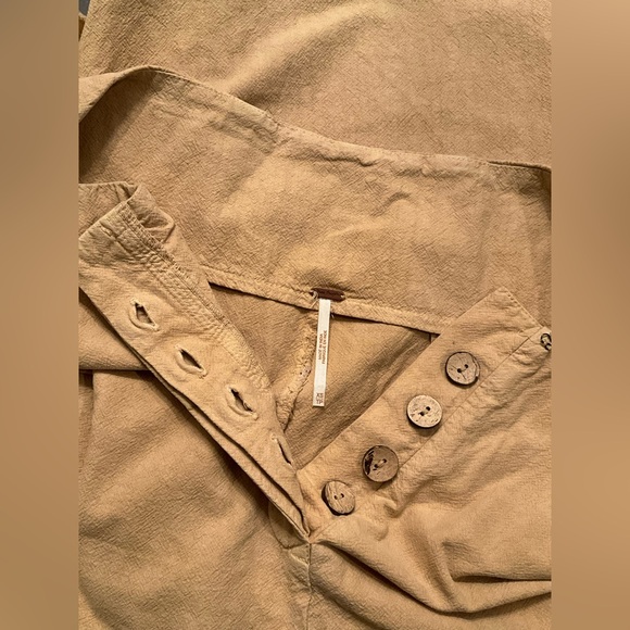 Free People Tan Wide-Leg Culottes / Pants XS - Picture 7 of 8